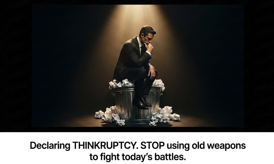 Declaring Thinkruptcy: Stop using old weapons to fight today's battles